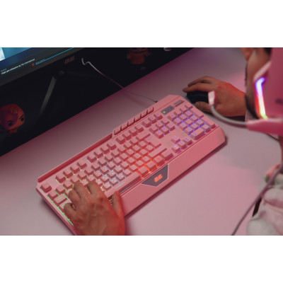 Игровая клавиатура проводная 2E Gaming KG315 USB-A EN/RU RGB Розовый Игровая клавиатура проводная 2E Gaming KG315 USB-A EN/RU RGB Розовый