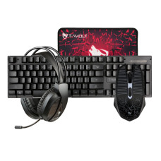 Ігровий комплект провідний T-Wolf TF-400 Gaming Combo Kit 4в1 USB 2.0 RGB Black (35859_3605430)