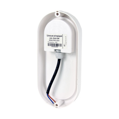 Світильник світлодіодний Lightwell LW-OVA12W 12Вт 6000К IP65 Білий (256647) Світильник світлодіодний Lightwell LW-OVA12W 12Вт 6000К IP65 Білий (256647)