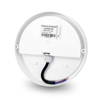 Світильник світлодіодний Lightwell LW-RDR12W 12Вт 6000К IP65 Білий (266149) Світильник світлодіодний Lightwell LW-RDR12W 12Вт 6000К IP65 Білий (266149)