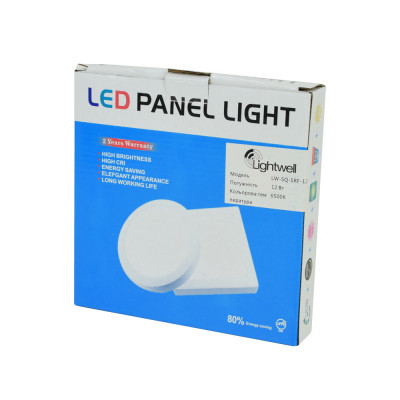 Світильник світлодіодний Lightwell LW-SQ-SRF-12 12 W Білий (295936)