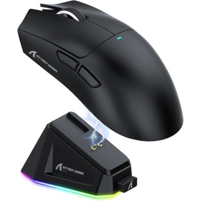 Миша бездротова ігрова Attack Shark X11 PAW3311 22000 DPI 2,4G+Bluetooth Black