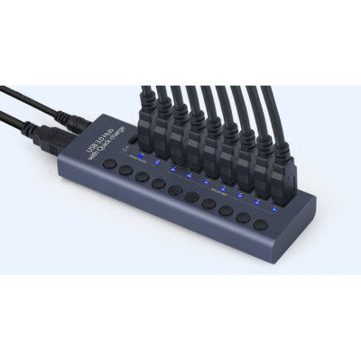 Концентратор Digital 10 Port USB 3.0 с PD высокоскоростной с адаптером (HUB985) Концентратор Digital 10 Port USB 3.0 с PD высокоскоростной с адаптером (HUB985)