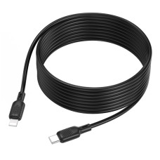 Кабель синхронизации Borofone BX113 Silicone PD27W Type-C to Lightning 3m Black (35551_3346713)