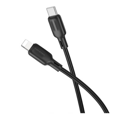 Кабель синхронизации Borofone BX113 Silicone PD27W Type-C to Lightning 2m Black (35598_3346763) Кабель синхронизации Borofone BX113 Silicone PD27W Type-C to Lightning 2m Black (35598_3346763)