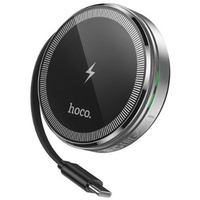 Бездротовий зарядний пристрій Hoco CQ18 2-in-1 15W MagSafe 7.5W Silver (36162_3606815)