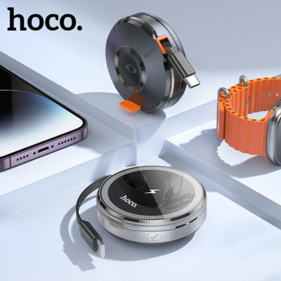 Бездротовий зарядний пристрій Hoco CQ18 2-in-1 15W MagSafe 7.5W Silver (36162_3606815) Бездротовий зарядний пристрій Hoco CQ18 2-in-1 15W MagSafe 7.5W Silver (36162_3606815)