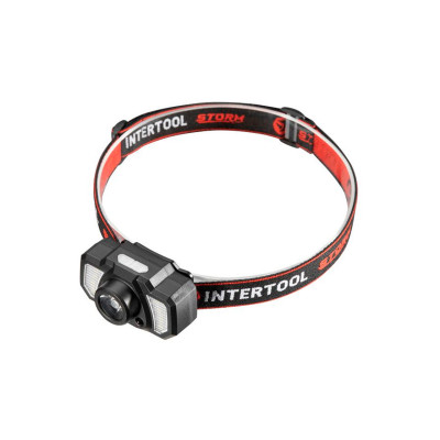 Фонарь налобный Intertool-Storm 3Вт x 120Лм x 1200мAч 7 (LB-0311) Фонарь налобный Intertool-Storm 3Вт x 120Лм x 1200мAч 7 (LB-0311)