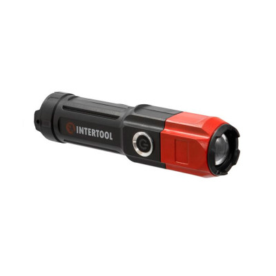 Фонарь ручной Intertool 3Вт 120Лм 1200мAч Черно-красный (LB-0120) Фонарь ручной Intertool 3Вт 120Лм 1200мAч Черно-красный (LB-0120)