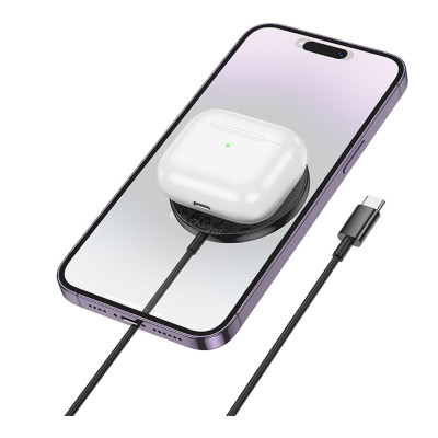 Бездротовий зарядний пристрій Hoco CW61 Ultra thin Magnetic 15W LED Display PD 5V/2A MagSafe Qi Black (36564_3608588) Бездротовий зарядний пристрій Hoco CW61 Ultra thin Magnetic 15W LED Display PD 5V/2A MagSafe Qi Black (36564_3608588)
