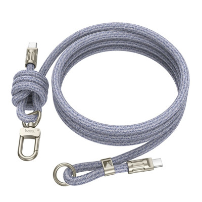 Кабель синхронизации Hoco GH7 Elegant Type-C to Type-C 60W/3A 1.8m Blue (35340_3345829)