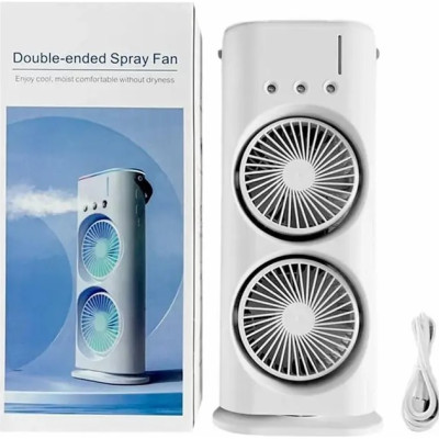 Вентилятор настольный OPT-TOP Double-ended Spray Fan двойной с охлаждением LED подсветка Пульт ДУ Белый (2104618502) Вентилятор настольный OPT-TOP Double-ended Spray Fan двойной с охлаждением LED подсветка Пульт ДУ Белый (2104618502)