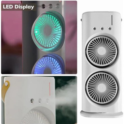 Вентилятор настольный OPT-TOP Double-ended Spray Fan двойной с охлаждением LED подсветка Пульт ДУ Белый (2104618502) Вентилятор настольный OPT-TOP Double-ended Spray Fan двойной с охлаждением LED подсветка Пульт ДУ Белый (2104618502)