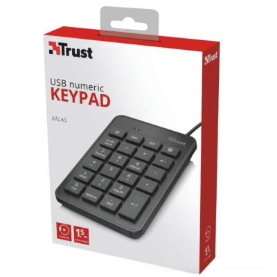 Клавиатура мембранная Trust Xalas 22221 USB-A Numeric Keypad 23 Key USB-A Черный (2553905194) Клавиатура мембранная Trust Xalas 22221 USB-A Numeric Keypad 23 Key USB-A Черный (2553905194)