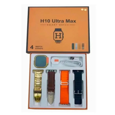 Смарт-часы Smart Watch H10 Ultra набор с 4 ремешками Gold (17643-hbr)