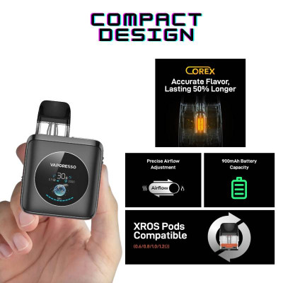 Под-система Vaporesso XROS 4 Nano Kit 30 W Pod 1350 mAh 3 ml Graphite Black (17725-hbr) Под-система Vaporesso XROS 4 Nano Kit 30 W Pod 1350 mAh 3 ml Graphite Black (17725-hbr)
