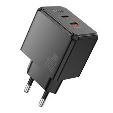 Мережевий зарядний пристрій Hoco CS16A Dual port Type-C/Lightning PD/QC 20W PPS Black (35776_3605181)