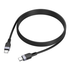 Кабель синхронізації Hoco X109 Silicone 60W/3A Type-C to Type-C 1m Black (35920_3605824)