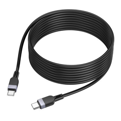 Кабель синхронізації Hoco X109 Silicone 60W/3A Type-C to Type-C 3m Black (35922_3605826)