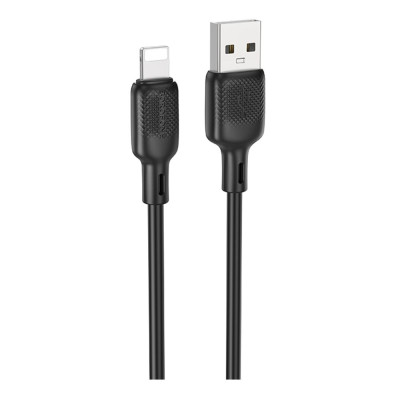 Кабель синхронізації Borofone BX113 Silicone 2.4A USB-A to Lightning 3 м Black (35553_3346715) Кабель синхронізації Borofone BX113 Silicone 2.4A USB-A to Lightning 3 м Black (35553_3346715)