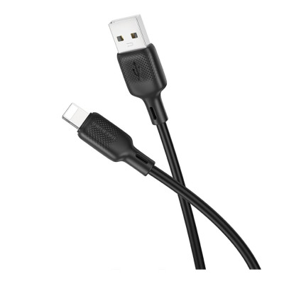 Кабель синхронізації Borofone BX113 Silicone 2.4A USB-A to Lightning 3 м Black (35553_3346715) Кабель синхронізації Borofone BX113 Silicone 2.4A USB-A to Lightning 3 м Black (35553_3346715)