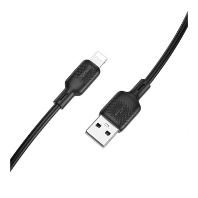Кабель синхронізації Borofone BX113 Silicone 2.4A USB-A to Lightning 3 м Black (35553_3346715) Кабель синхронізації Borofone BX113 Silicone 2.4A USB-A to Lightning 3 м Black (35553_3346715)