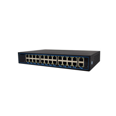 PoE-комутатор 26-портовий некерований Atis PoE-1026-24P/250m Чорний (11843)