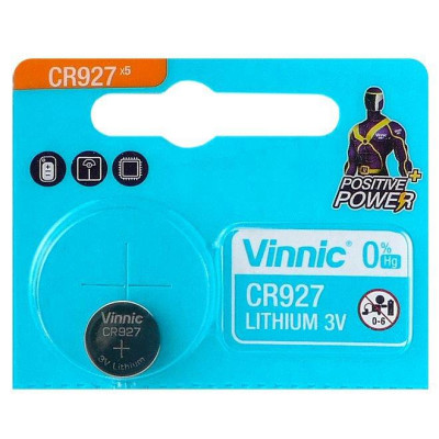 Батарейка літієва Vinnic CR927 (BAT004)