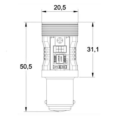 Комплект світлодіодних ламп Starlight LED SL-CB7 Canbus P21/5W BAY15D DRL + поворот 12V 2 шт Біло-помаранчевий Комплект світлодіодних ламп Starlight LED SL-CB7 Canbus P21/5W BAY15D DRL + поворот 12V 2 шт Біло-помаранчевий