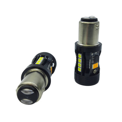 Комплект світлодіодних ламп Starlight LED SL-CB7 Canbus P21/5W BAY15D DRL + поворот 12V 2 шт Біло-помаранчевий Комплект світлодіодних ламп Starlight LED SL-CB7 Canbus P21/5W BAY15D DRL + поворот 12V 2 шт Біло-помаранчевий