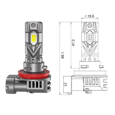 Комплект світлодіодних ламп Starlight TechStar +150% H11 H8/H9/H16 5500K 9-16V 2 шт Білий Комплект світлодіодних ламп Starlight TechStar +150% H11 H8/H9/H16 5500K 9-16V 2 шт Білий