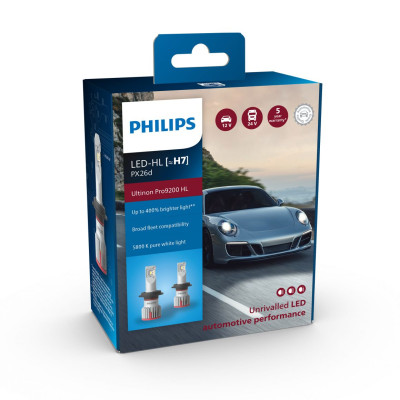 Комплект светодиодных ламп Philips H7 PX26d 11972U92X2 LED Ultinon Pro9200 +400% 12/24V 2 шт Белый Комплект светодиодных ламп Philips H7 PX26d 11972U92X2 LED Ultinon Pro9200 +400% 12/24V 2 шт Белый