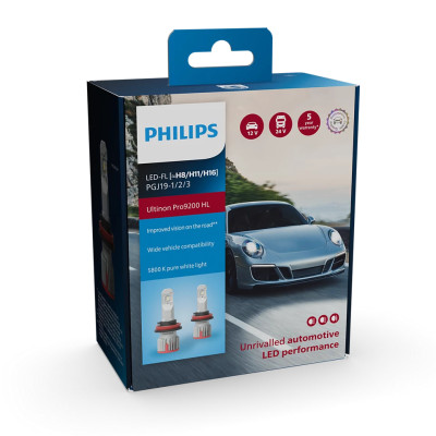 Комплект светодиодных ламп Philips H8/H11/H16 11366U92X2 LED FOG Ultinon Pro9200 +400% 12/24V 2 шт Белый Комплект светодиодных ламп Philips H8/H11/H16 11366U92X2 LED FOG Ultinon Pro9200 +400% 12/24V 2 шт Белый