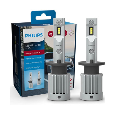 Комплект светодиодных ламп Philips H1 P14,5s 11258U92X2 LED Ultinon Pro9200 +400% 12/24V 2 шт Белый