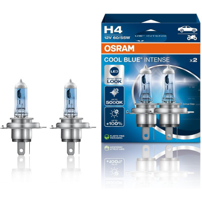 Комплект галогенових ламп Osram 64193CBN-2HB H4 Cool Blue Intense Next Gen +100% 60/55W 12V P43t 2 шт Теплий білий Комплект галогенових ламп Osram 64193CBN-2HB H4 Cool Blue Intense Next Gen +100% 60/55W 12V P43t 2 шт Теплий білий