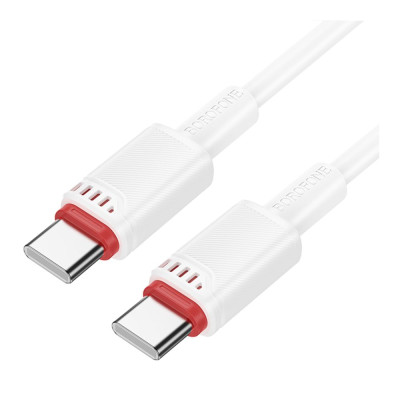 Кабель синхронизации Borofone BX110 Premium 60W/3A Type-C to Type-C 1м White (37238_3611051) Кабель синхронизации Borofone BX110 Premium 60W/3A Type-C to Type-C 1м White (37238_3611051)