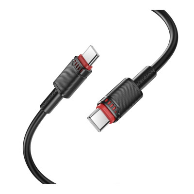 Кабель синхронізації Borofone BX110 Premium 60W/3A Type-C to Type-C 1м Black (37238_3611052) Кабель синхронізації Borofone BX110 Premium 60W/3A Type-C to Type-C 1м Black (37238_3611052)
