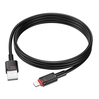 Кабель синхронизации Borofone BX110 Premium USB to Lightning 2.4A 1 м Black (37239_3611054)