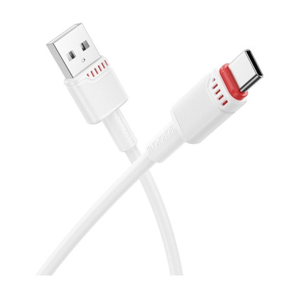 Кабель синхронізації Borofone BX110 Premium USB to Type C 3A 1м White (37241_3611057)