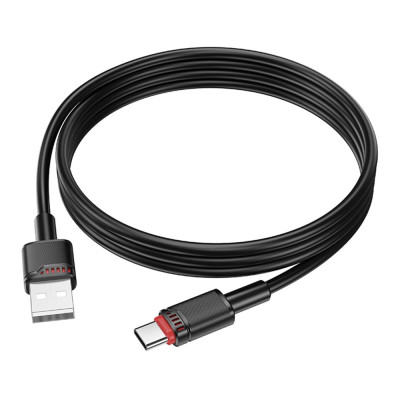 Кабель синхронізації Borofone BX110 Premium USB to Type C 3A 1м Black (37241_3611058)