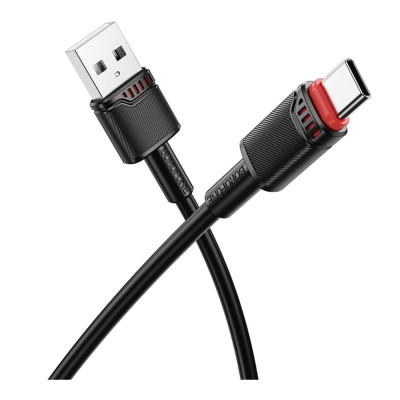 Кабель синхронізації Borofone BX110 Premium USB to Type C 3A 1м Black (37241_3611058) Кабель синхронізації Borofone BX110 Premium USB to Type C 3A 1м Black (37241_3611058)