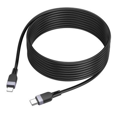 Кабель для заряджання та передачі даних USB Hoco X109 Silicone PD27W /3A Type-C to Lightning 3m Black (35919_3605822)