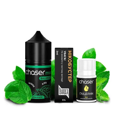 Набор компонентов для самозамеса солевой жидкости Chaser Mix Balance Базилик Мята 0-50 мг 30 мл (17802-hbr)