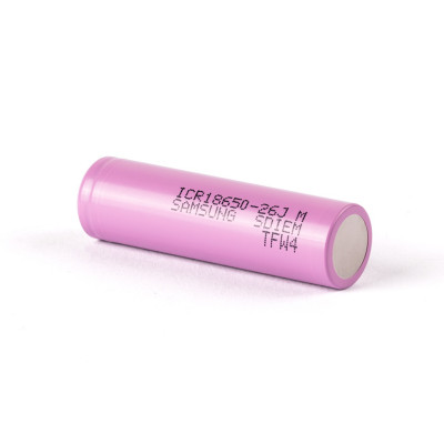 Аккумулятор 18650 Samsung 26J 2600 mAh 10А Розовый (17628-hbr)