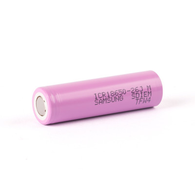 Аккумулятор 18650 Samsung 26J 2600 mAh 10А Розовый (17628-hbr)