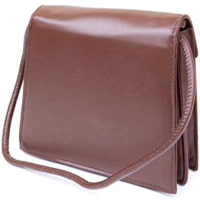 Сумка угловидная Vintage sale_14933 17,5х15,5х6 см Коричневый