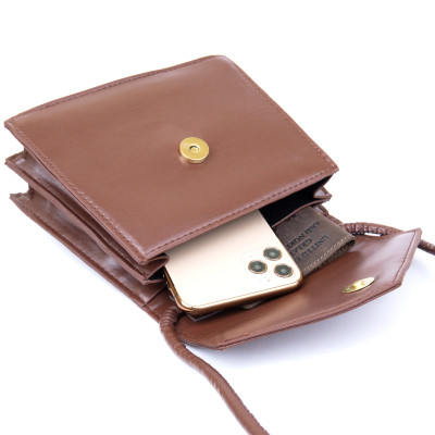 Сумка угловидная Vintage sale_14933 17,5х15,5х6 см Коричневый