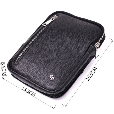 Сумка бананка Grande Pelle 22877 15,5х20,5х3,5 см Чорний