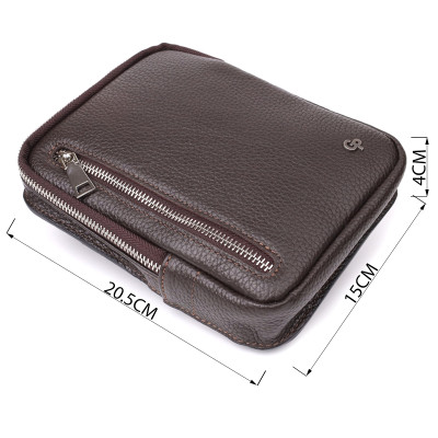 Сумка бананка Grande Pelle 22878 15х20,5х4 см Коричневий Сумка бананка Grande Pelle 22878 15х20,5х4 см Коричневий