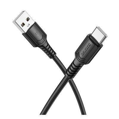 Кабель синхронизации Borofone BX116 Fast charging 3A USB to Type C 1 м Black (37163_3610593)
